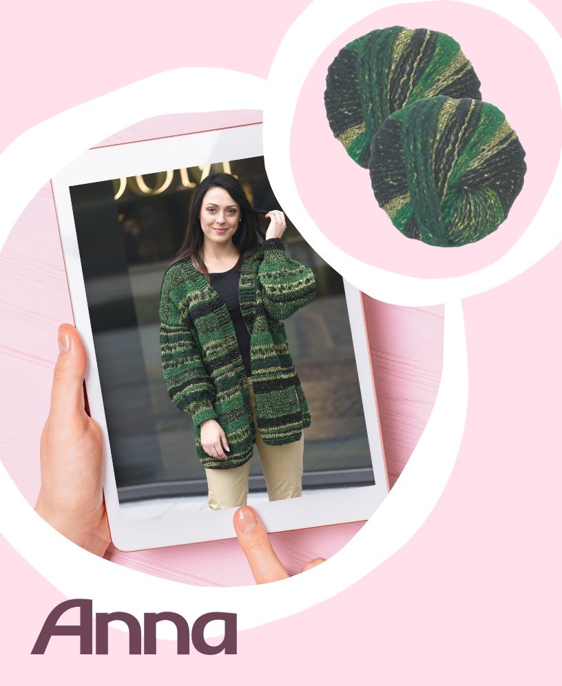 Strickset - Gemütlicher lässiger Cardigan mit Textur Gr. 36/38