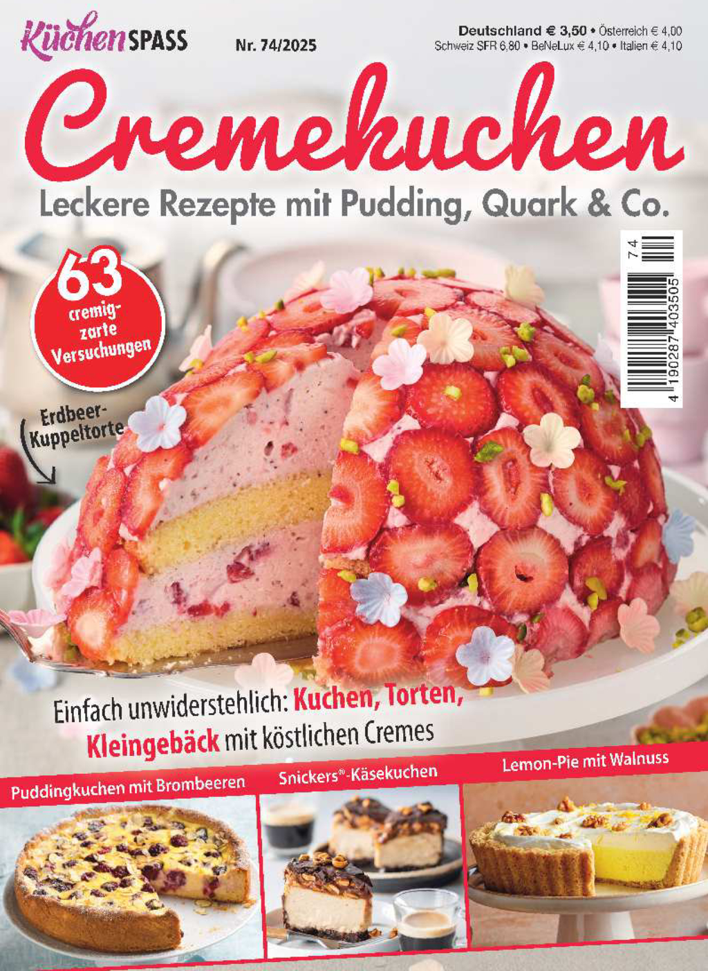 KüchenSPASS 74/2025 - Cremekuchen Magazin Produktbild: KüchenSPASS 74/2025 - Cremekuchen