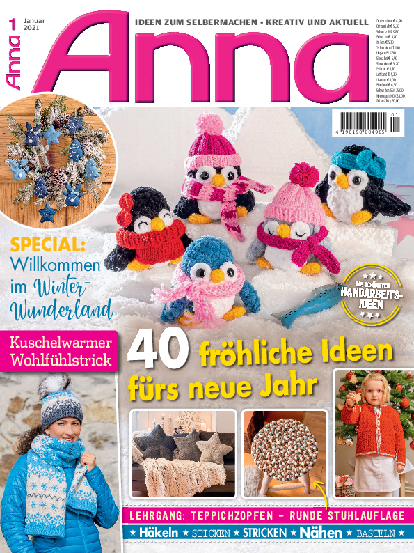 Magazin Produktbild: ANNA Nr. 01/2021 - 40 fröhliche Ideen fürs neue Jahr