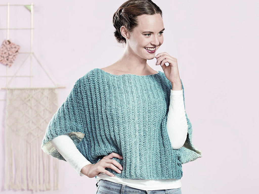 Woolly Hugs Kurz-Cape Hygge, schnell, schick, einfach gemacht