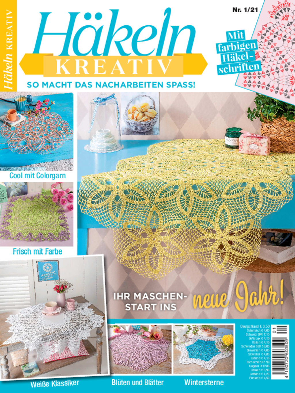 Magazin Produktbild: Häkeln kreativ 01/2021 - Maschenstart ins neue Jahr