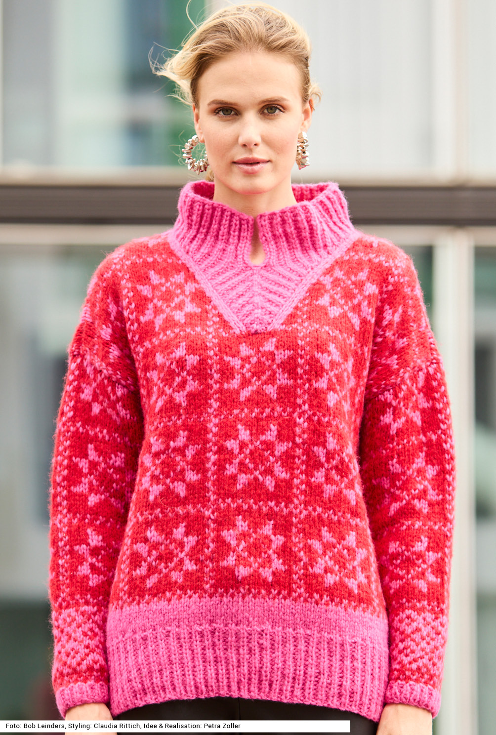 Modellansicht Bild 3: Pulli mit Jacquardmuster