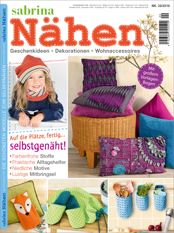 Sabrina Nähen Nr. 20/2016 - Auf die Plätze, fertig ... selbstgenäht! Magazin Produktbild: Sabrina Nähen - Auf die Plätze, fertig ... selbstgenäht!