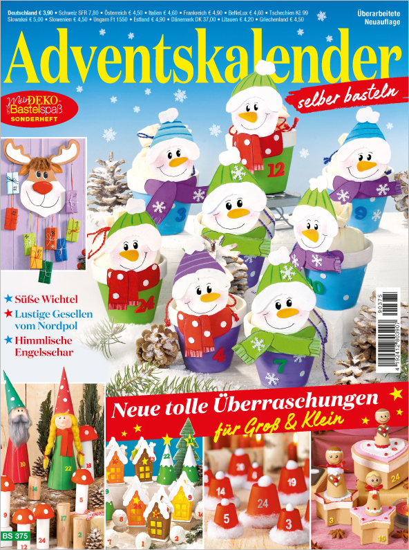 Magazin Produktbild: Mein Deko- und Bastelspaß Sonderheft BS375- Adventskalender selber basteln