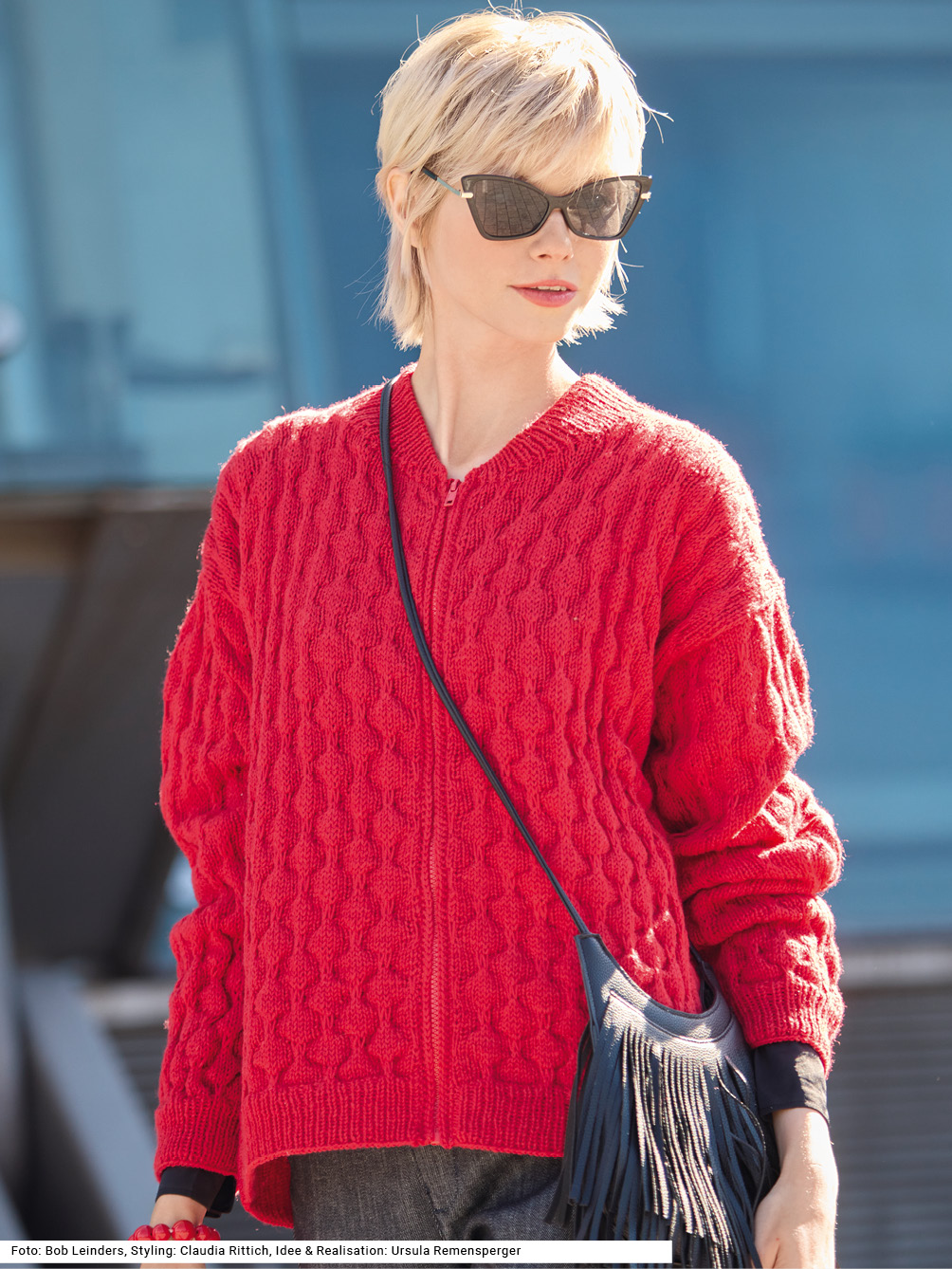 Modellansicht Bild 1: Jacke mit Reißverschluss