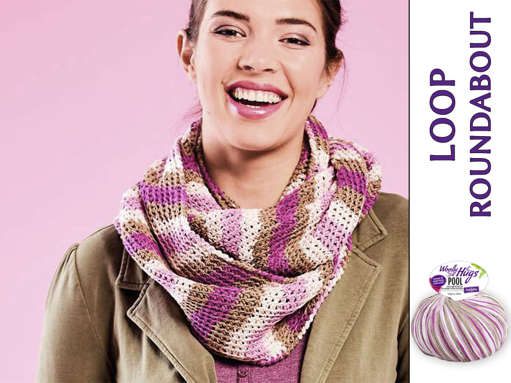 Woolly Hugs Loop mit Streifen