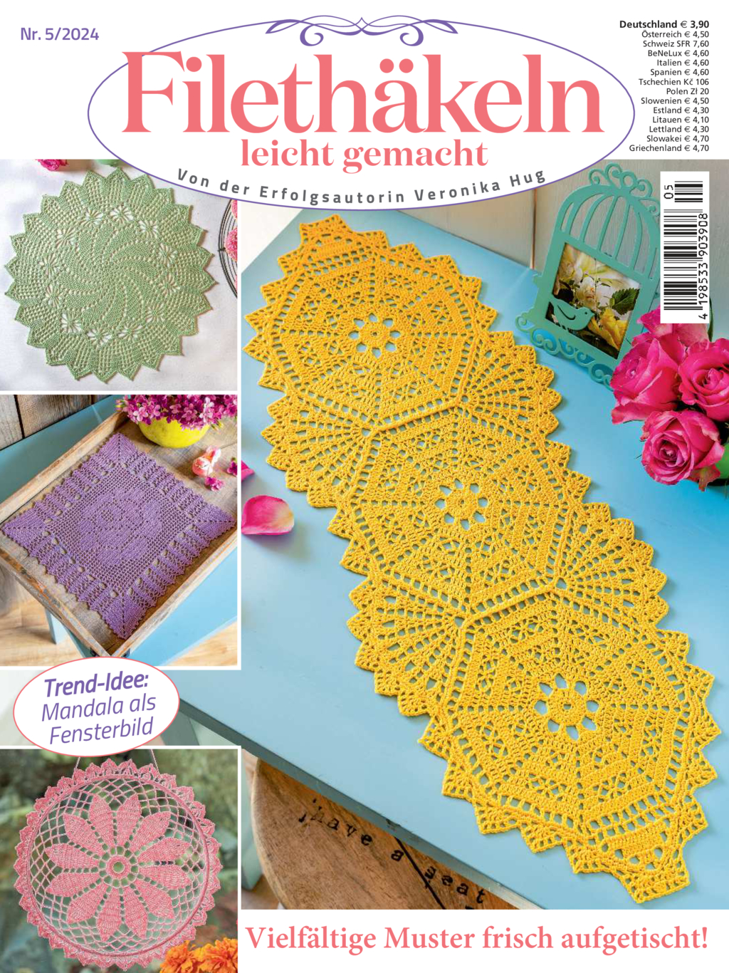 Magazin Produktbild: Filethäkeln leicht gemacht Nr. 5/2024 - Vielfältige Muster frisch aufgetischt