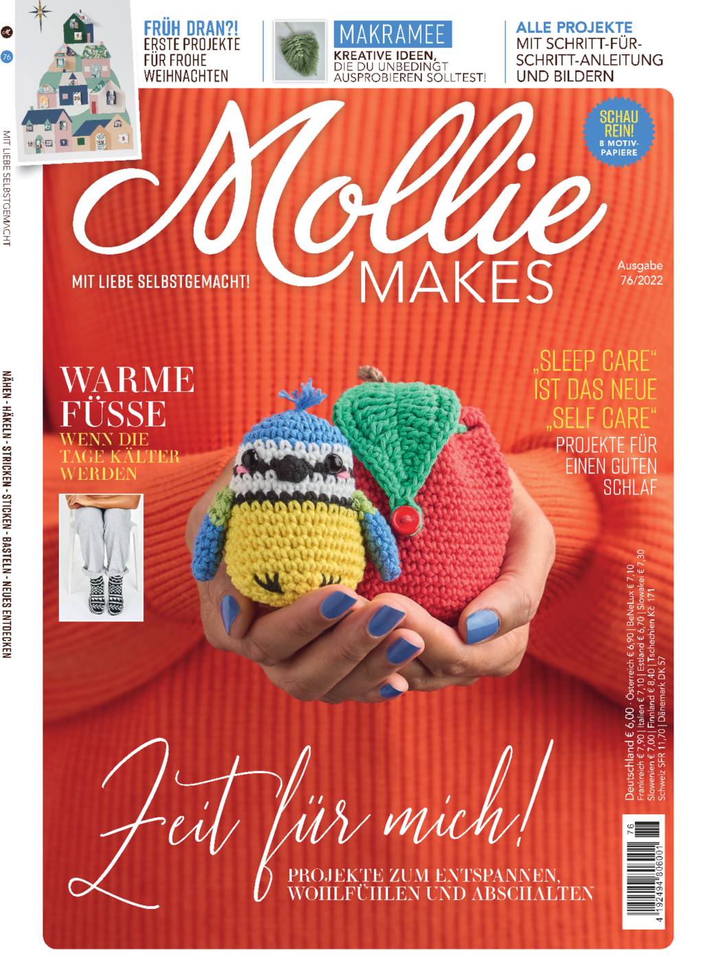 Magazin Produktbild: Mollie Makes Nr. 76/2022 - Zeit für mich!