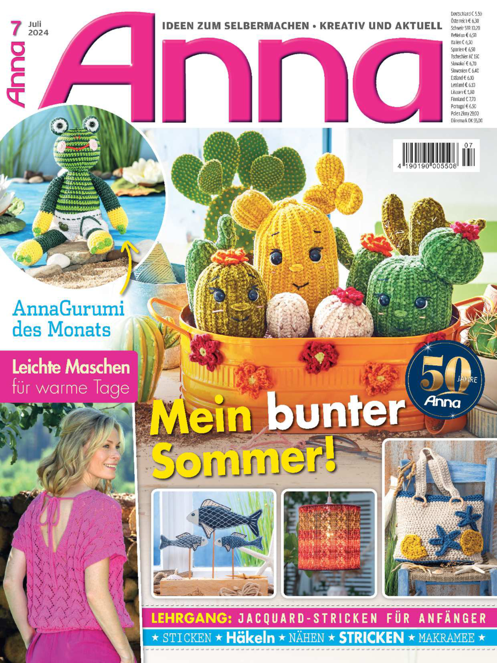 Magazin Produktbild: Anna Nr. 7/2024 - Mein bunter Sommer!