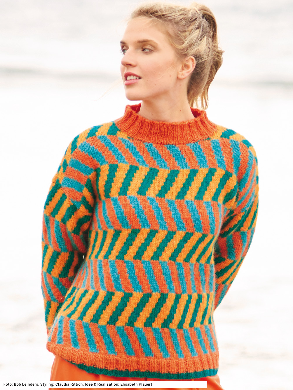 Modellansicht Bild 1: Pullover mit Jacquardmuster