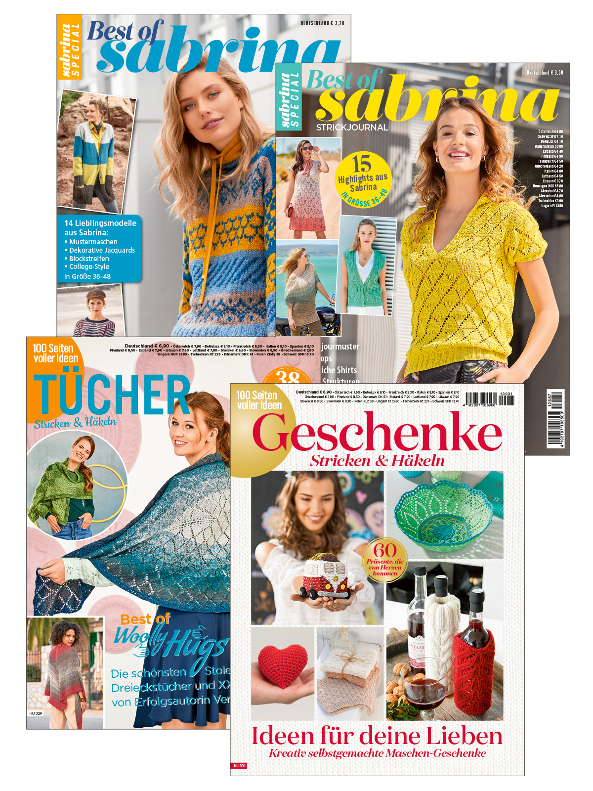 Strick- u. Häkel Bundle SuHB6/23: Sabrina Special S 2584 + S 2587 + 100 Seiten voller Ideen HU 029 +