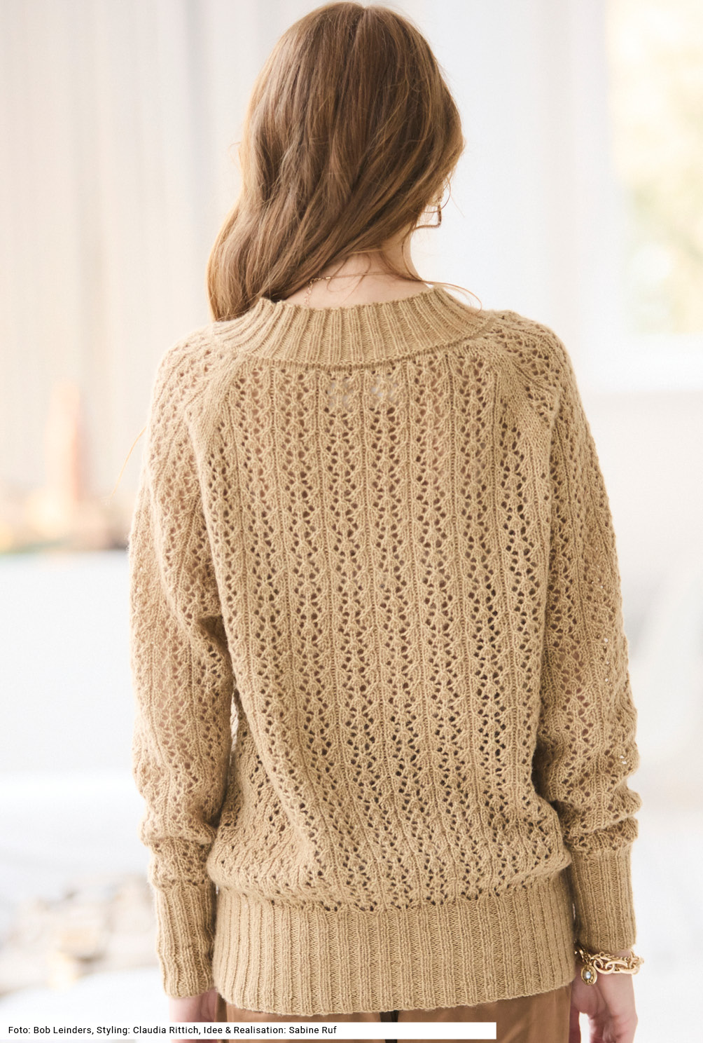 Modellansicht Bild 5: Pulli mit Ajourmuster