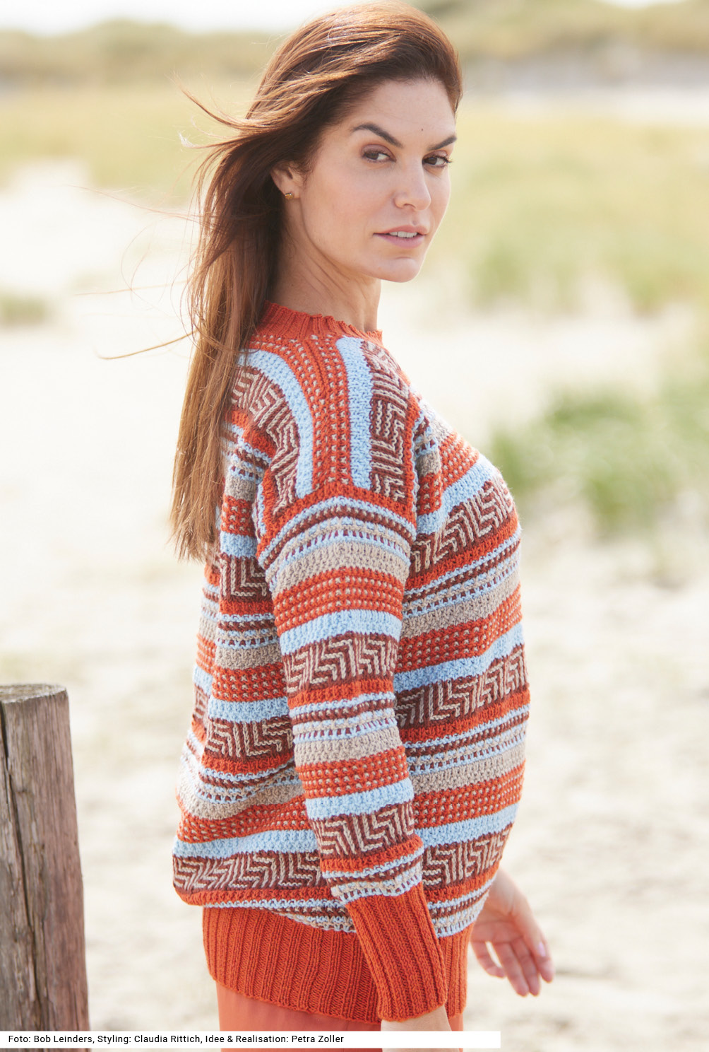 Modellansicht Bild 4: Pullover mit geometrischer Mustervielfalt