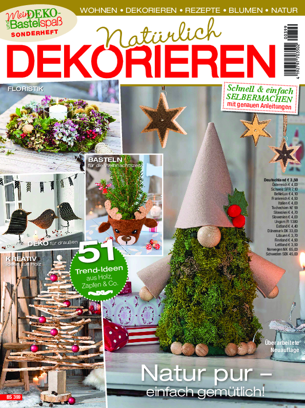 Magazin Produktbild: Mein Deko- und Bastelspaß Sonderheft Nr.BS399 - Natur pur - einfach gemütlich!