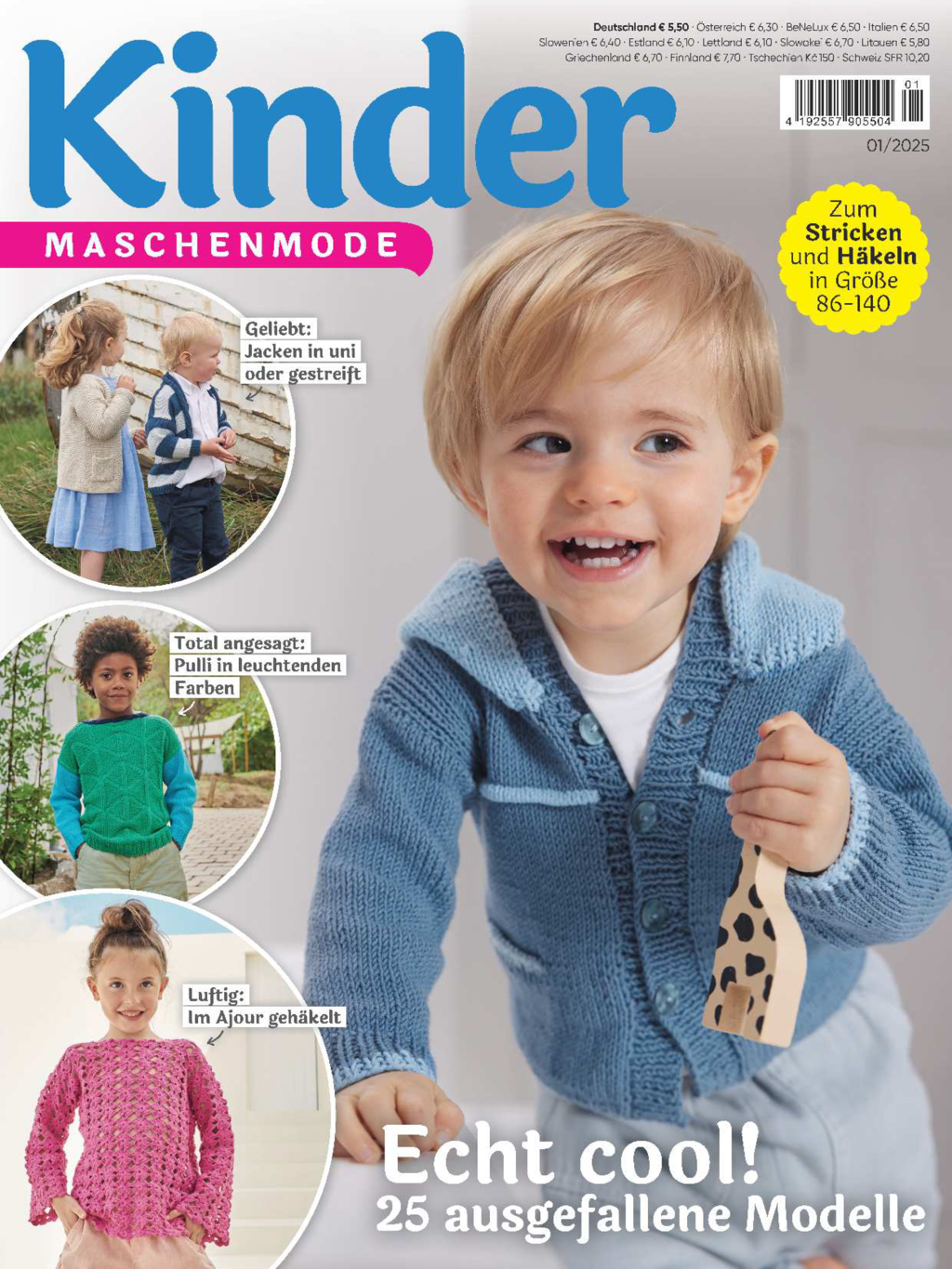 Kinder Maschenmode 1/2025 - Echt cool! 25 ausgefallene Modelle Magazin Produktbild: Kinder Maschenmode 1/2025 - Echt cool! 25 ausgefallene Modelle
