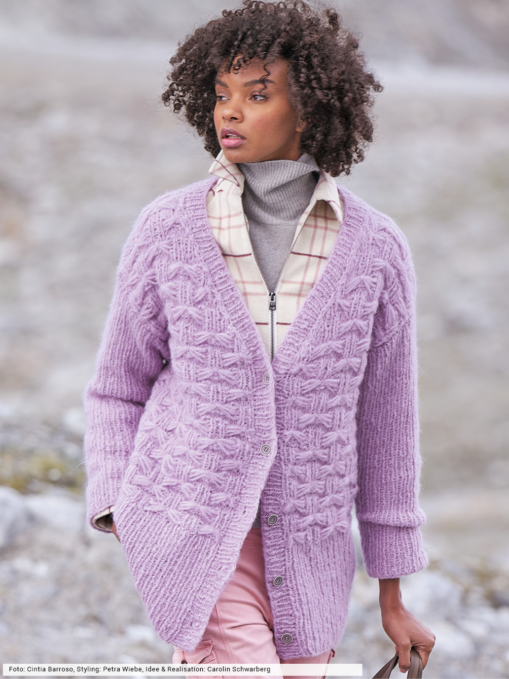 Modellansicht Bild 1: Jacke mit Fangmuster