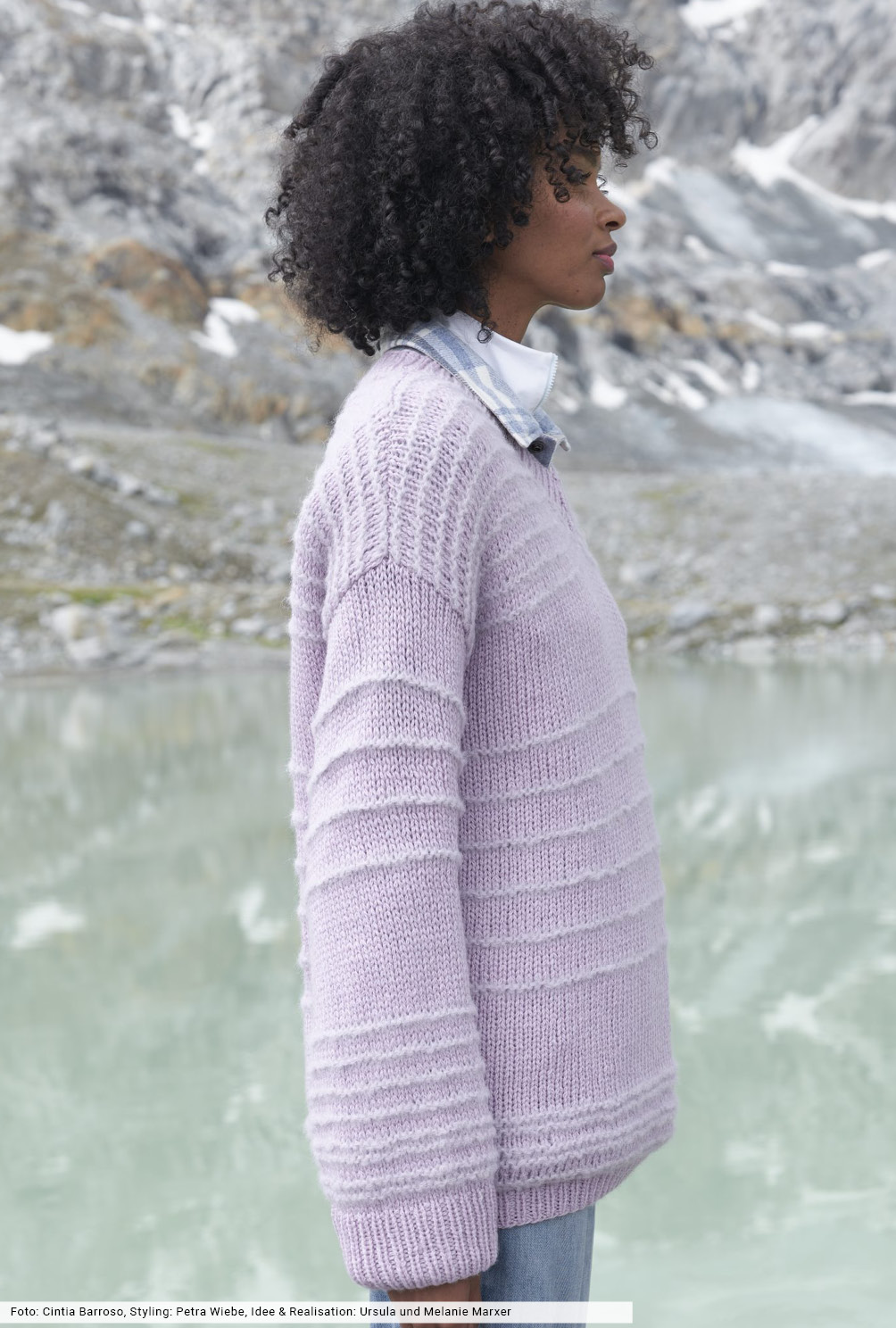 Modellansicht Bild 4: Pulli mit Kraus-rechts-Streifen