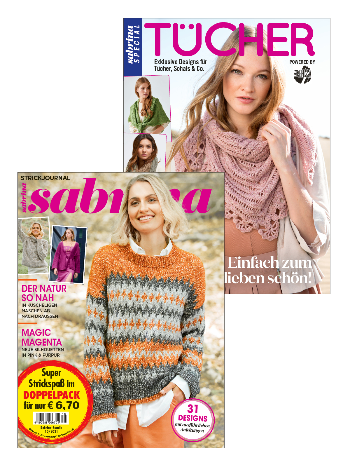 Sabrina-Bundle: Sabrina Nr. 10/2021 und Sabrina Special S 2589 Tücher Sabrina-Bundle: Sabrina Nr. 10/2021 und Sabrina Special S 2589 Tücher
