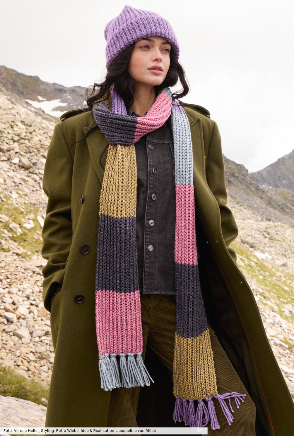 Modellansicht Bild 2: Mütze und Schal im Vollpatent