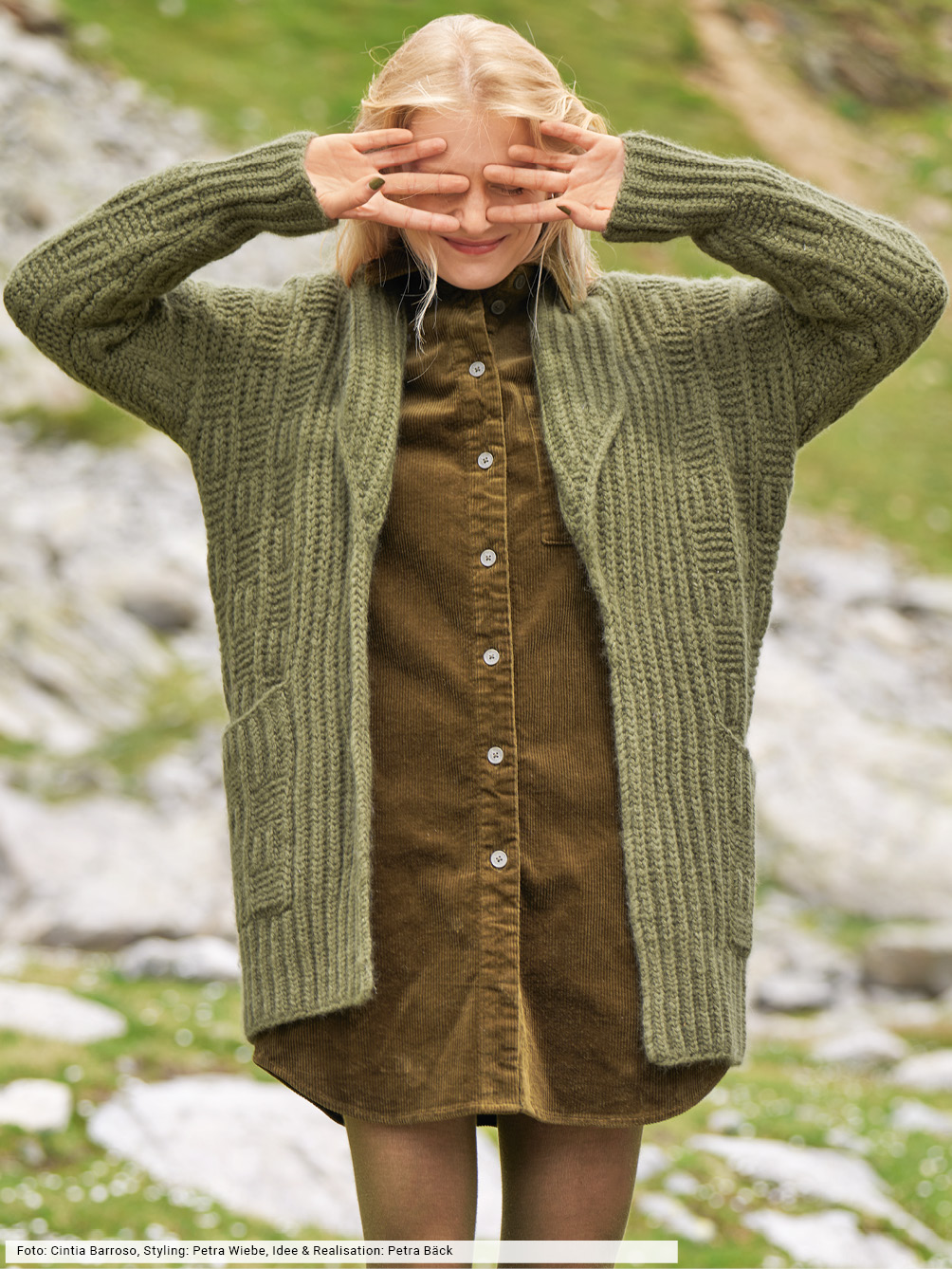 Modellansicht Bild 1: Patentmusterjacke mit Karostrukturen