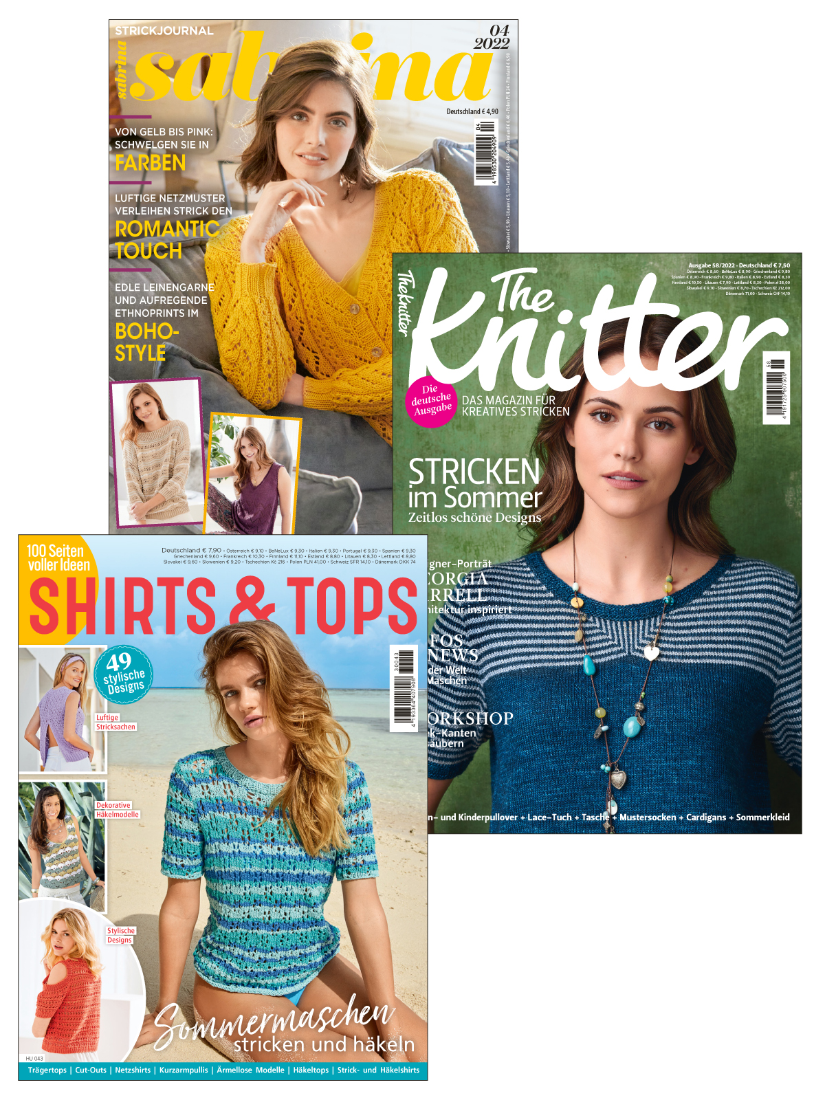 Strick- u. Häkel Bundle SuHB5/23: Sabrina 22 004 + The Knitter 22 058 + 100 Seiten voller Ideen
