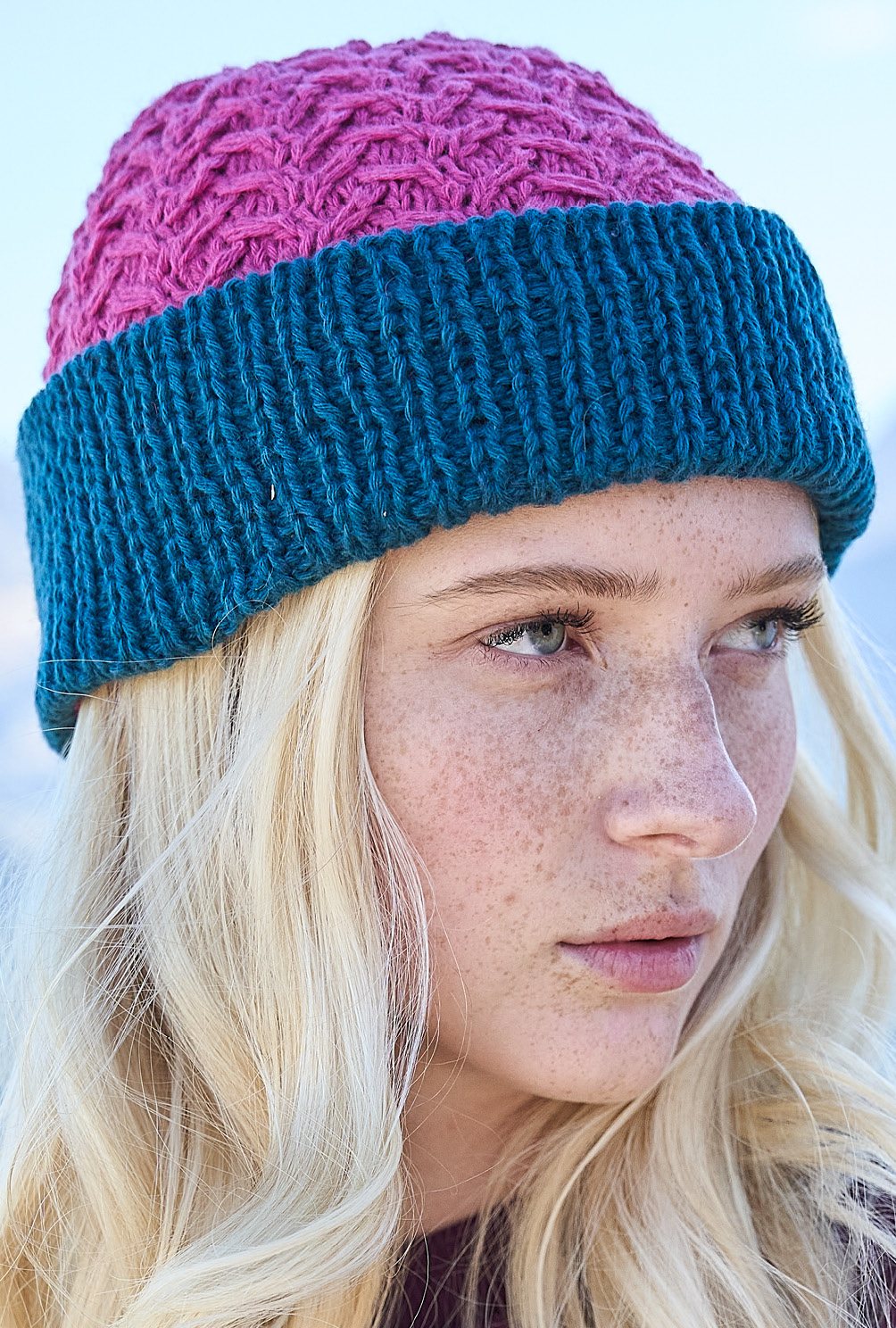 Zweifarbige Beanie