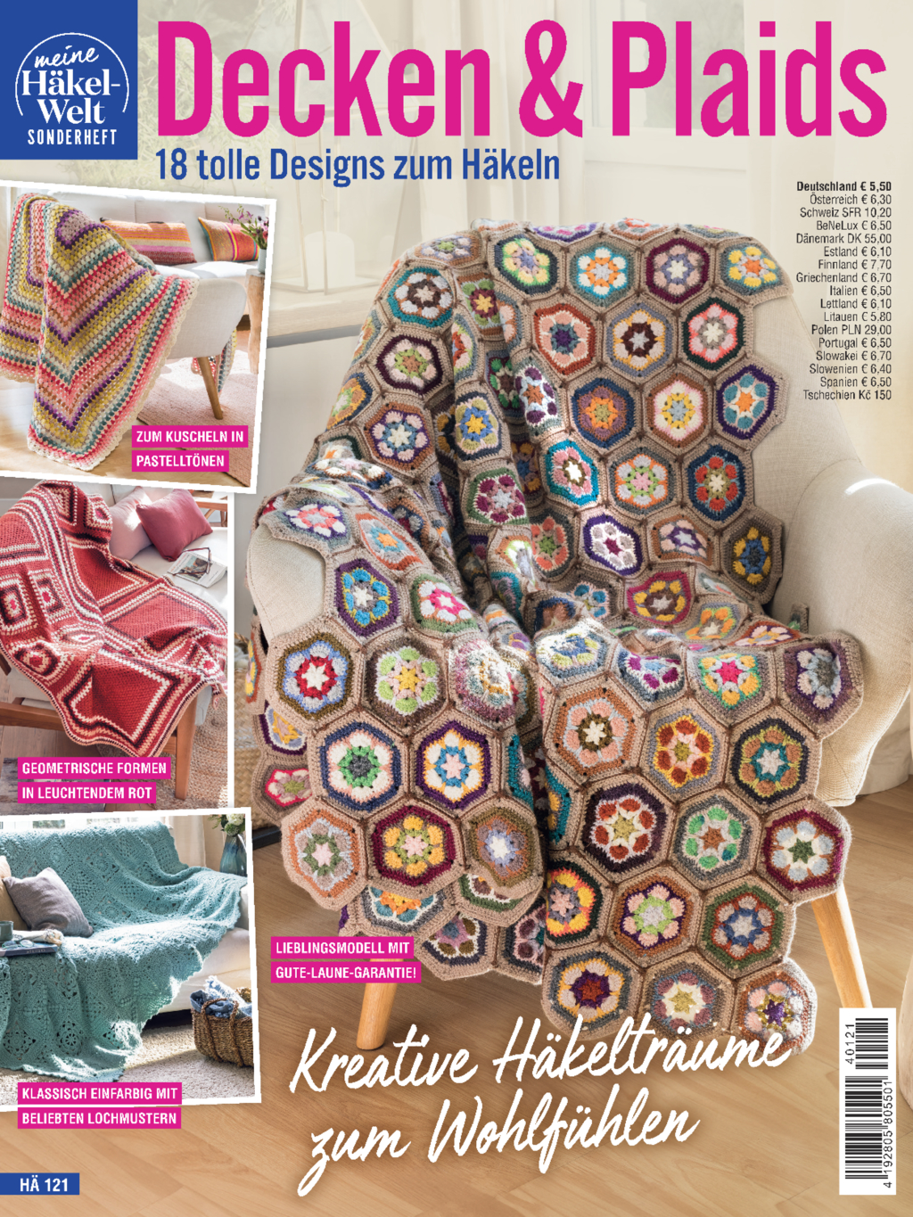 Meine Häkelwelt SH HÄ 121 - Decken & Plaids Magazin Produktbild: Meine Häkelwelt Sonderheft HÄ 121 - Decken & Plaids