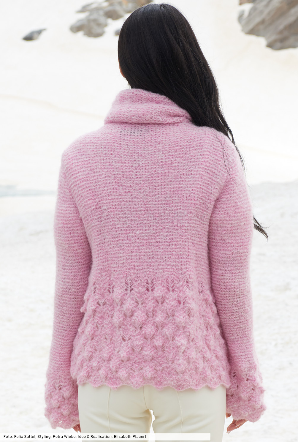Modellansicht Bild 5: Pulli mit Noppenmuster und Rollkragen