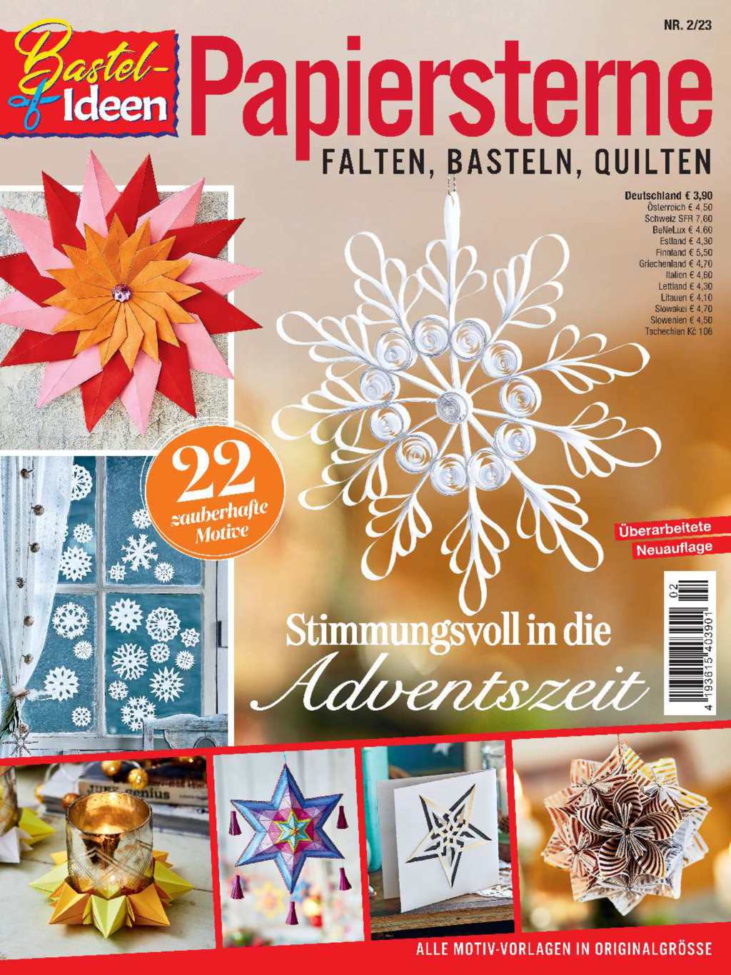 Bastel-Ideen BLD 23002 - Stimmungsvoll in die Adventszeit Magazin Produktbild: Bastel-Ideen BLD 23002 - Papiersterne