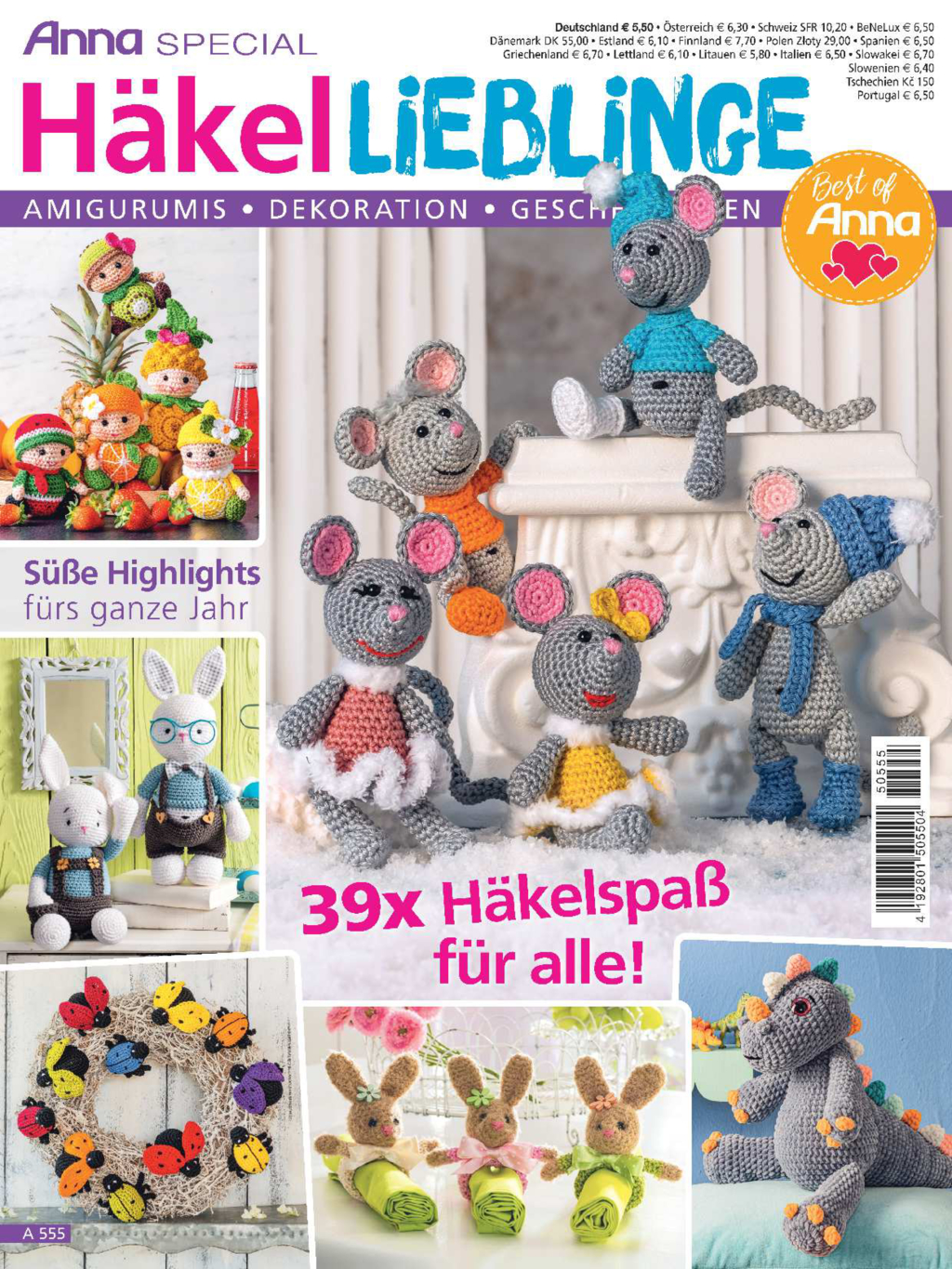 Magazin Produktbild: Anna Special A 555 - 39x Häkelspaß für alle!