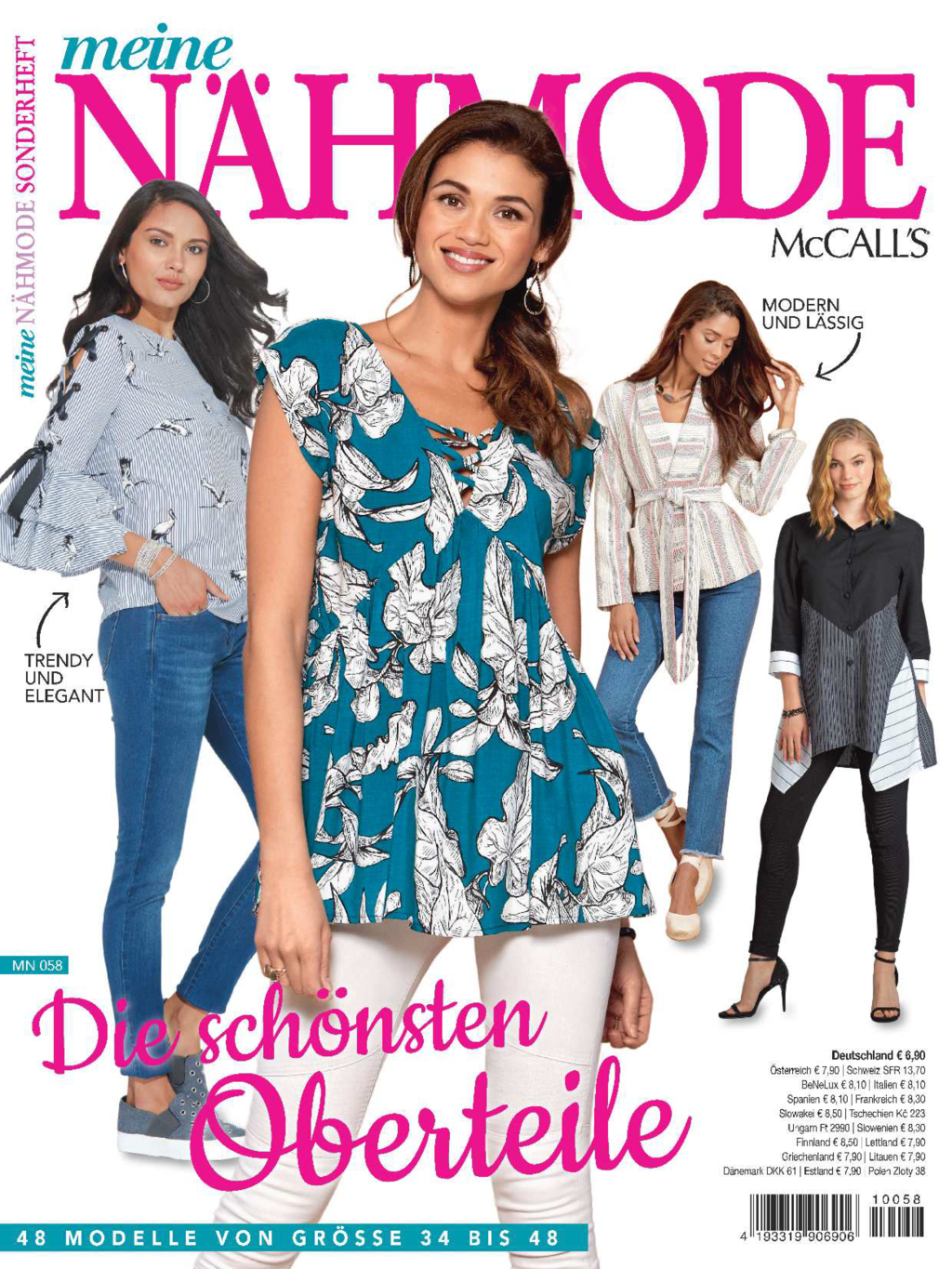 Meine Nähmode Sonderheft MN 058 - Die schönsten Oberteile Magazin Produktbild: Meine Nähmode Sonderheft MN 058 - Die schönsten Oberteile