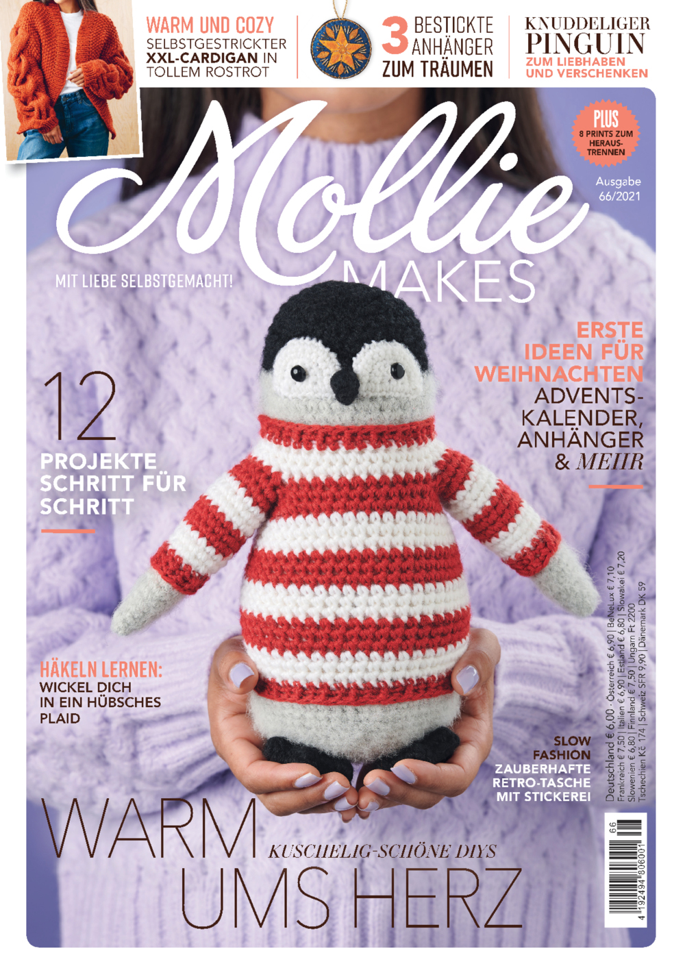 Magazin Produktbild: Mollie Makes Nr. 66/2021 - Warm ums Herz