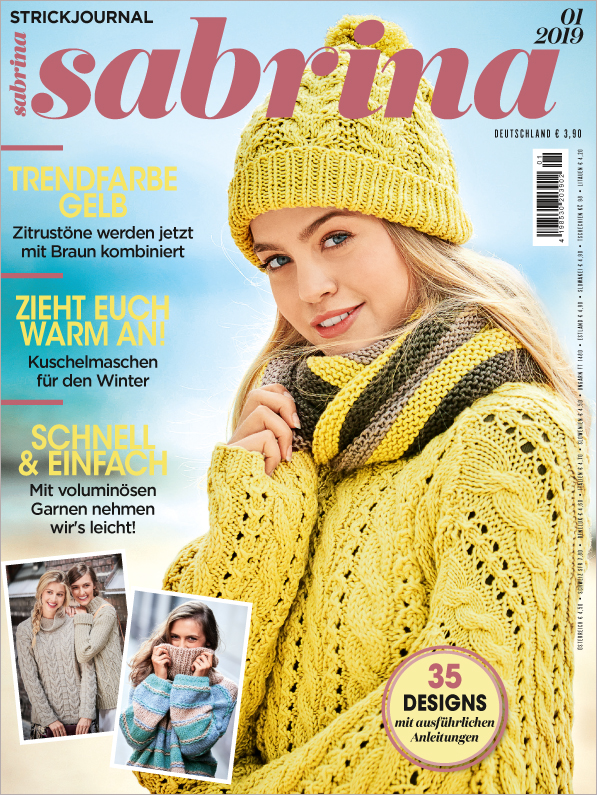 Magazin Produktbild: Sabrina Nr. 1/2019 - 35 Designs mit ausführlichen Anleitungen