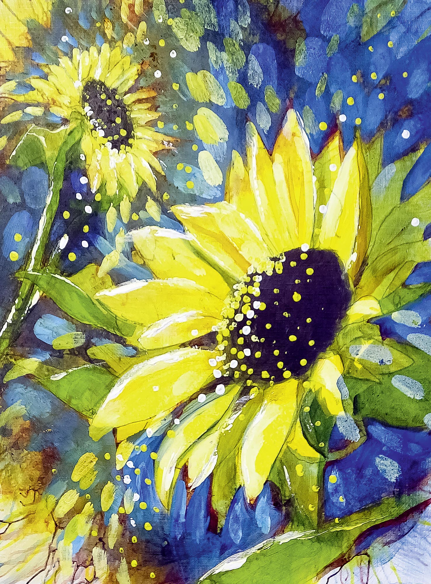 Live-Malschule "Sonnenblume" mit Anja Gensert Live-Malschule "Sonnenblume" mit Anja Gensert