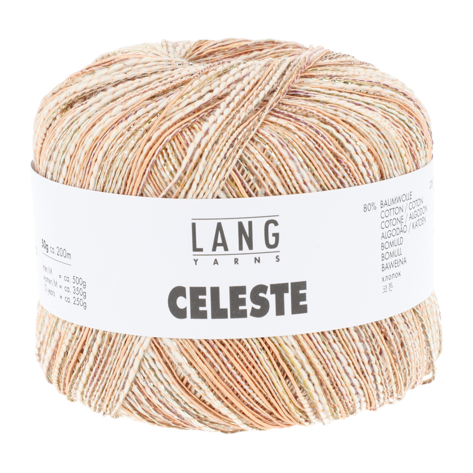 Garnbild LANGYARNS CELESTE Lachs Nr. 0027