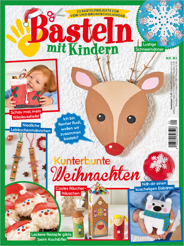 Magazin Produktbild: Basteln mit Kindern Nr. 82/2019 - Kunterbunte Weihnachten