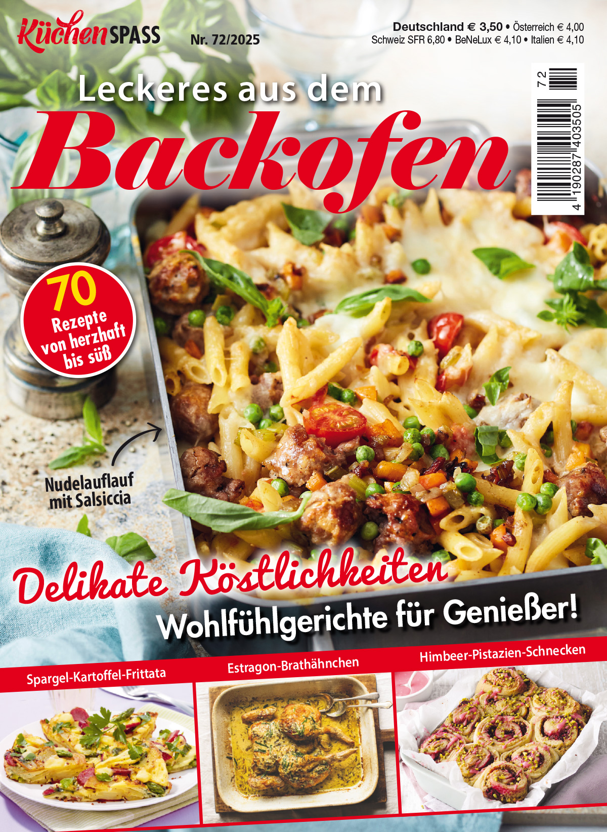 KüchenSPASS 72/2025 - Backofengerichte Magazin Produktbild: KüchenSPASS 72/2025 - Backofengerichte