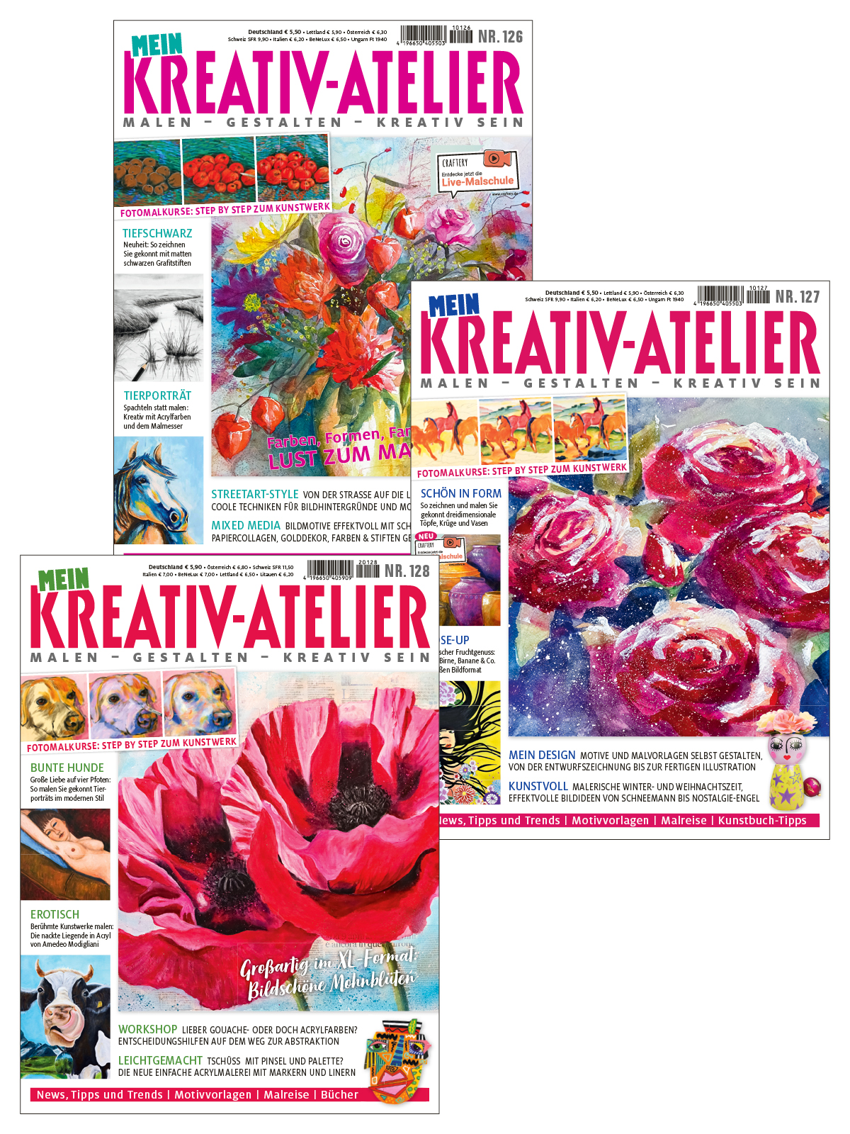 Kreativ Bundle KrBu9/22: Mein Kreativ-Atelier 21 126 + 21 127 + 22 128