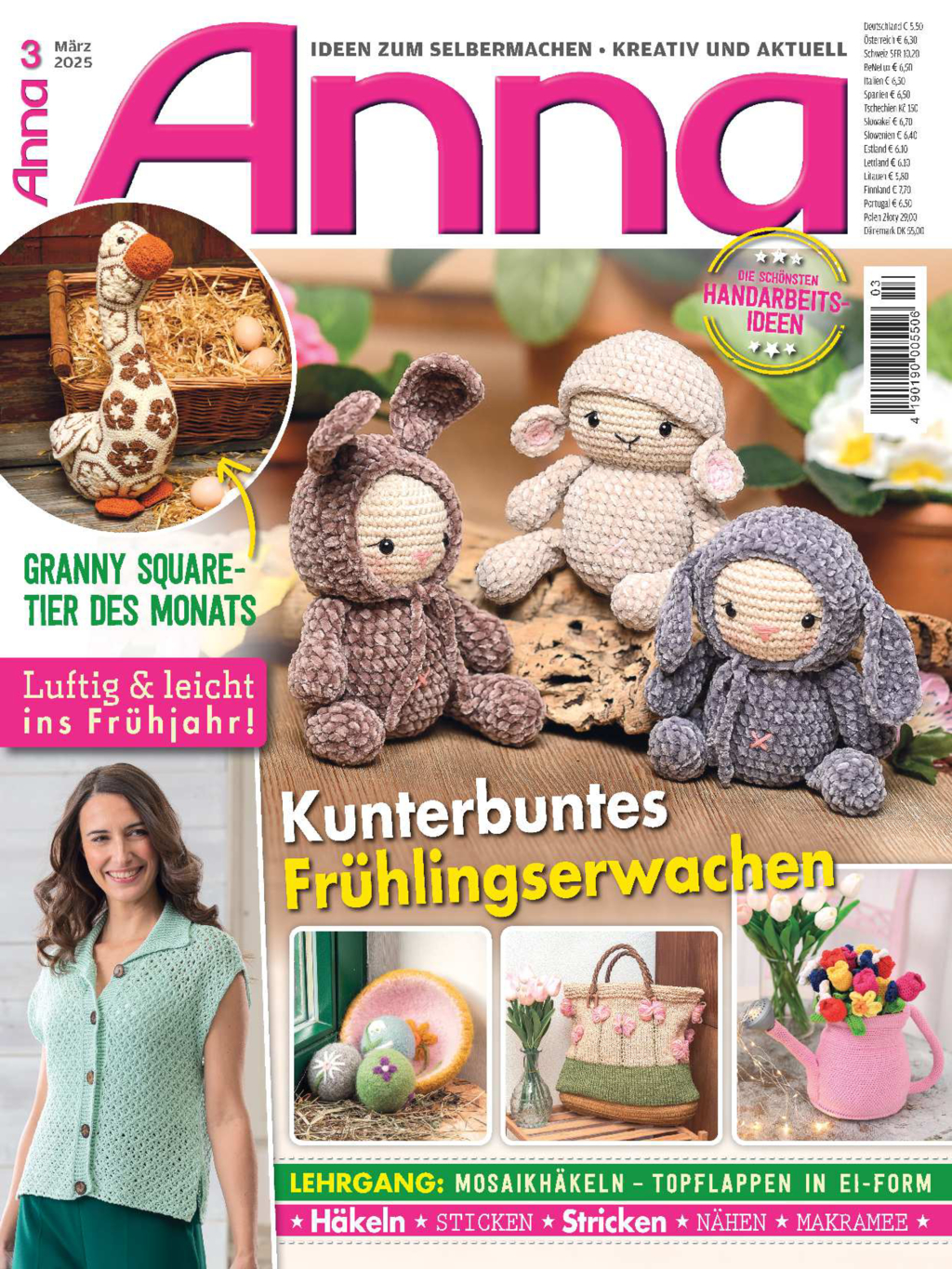Anna Nr. 3/2025 - Kunterbuntes Frühlingserwachen Magazin Produktbild: Anna Nr. 3/2025 - Kunterbuntes Frühlingserwachen
