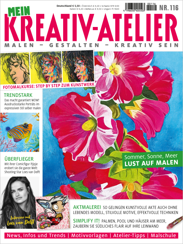 Lebhafte Blumenmotive in kräftigen Rottönen mit grünen Akzenten, künstlerisch gestaltet. Modisch, ausdrucksstark, kreativ.