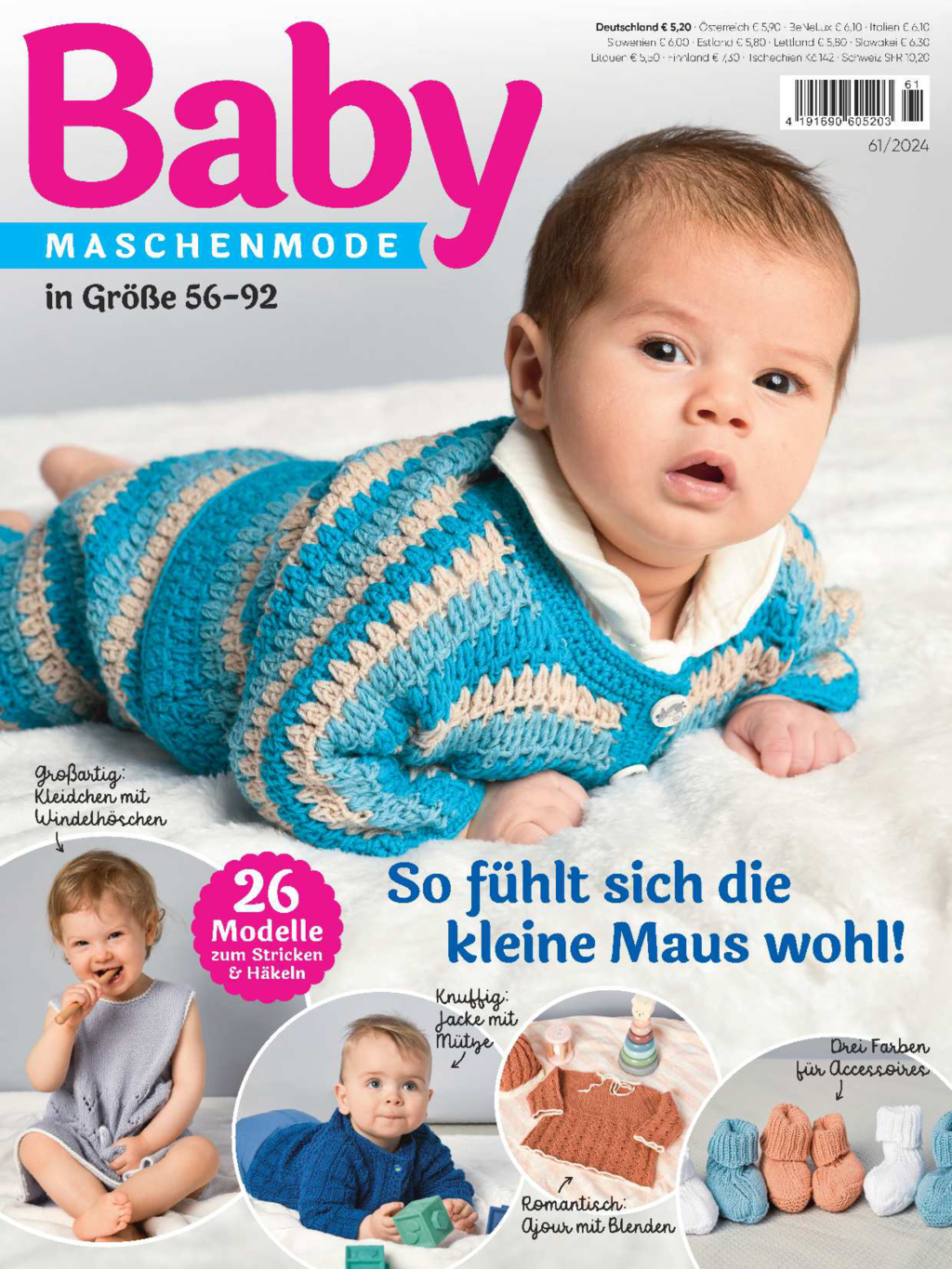 Magazin Produktbild: Baby Maschenmode 61/2024 - So fühlt sich die kleine Maus wohl!