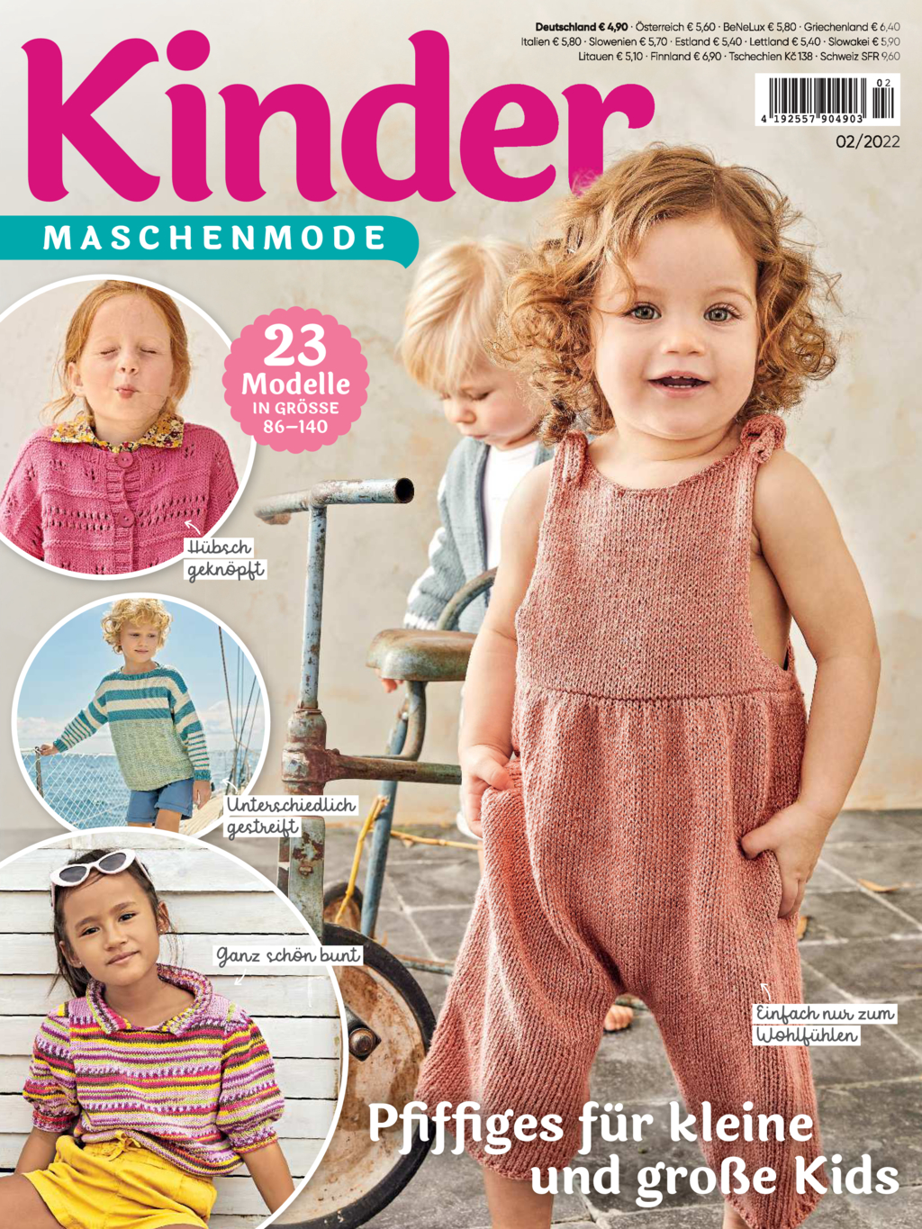Kinder Maschenmode 2/2022 - Pfiffiges für kleine und große Kids Magazin Produktbild: Kinder Maschenmode 2/2022 - Pfiffiges für kleine und große Kids