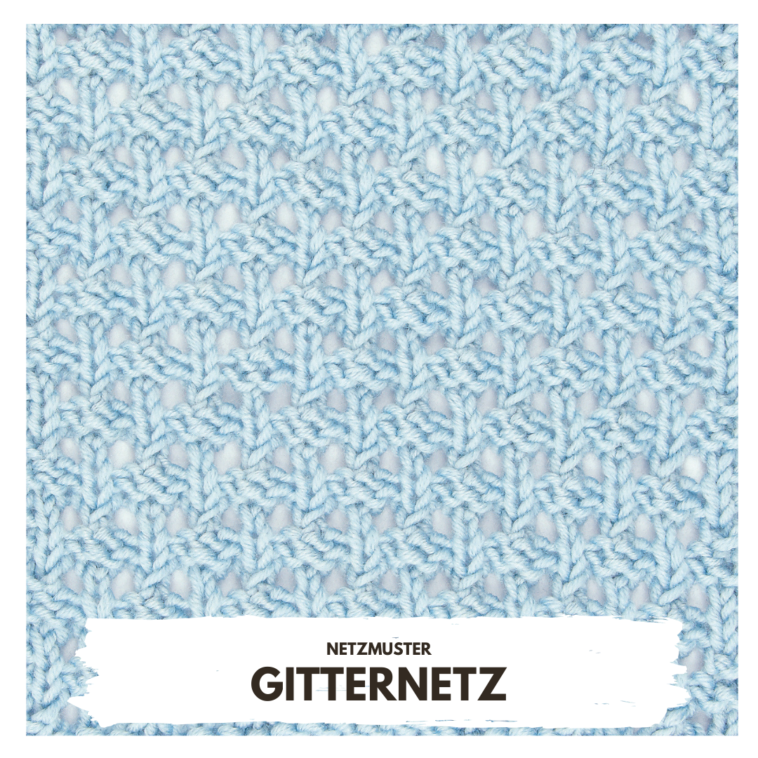Zartblaues DIY-Netzmuster; kunstvoll, selbstgemacht. Ideal für modische Handarbeit.