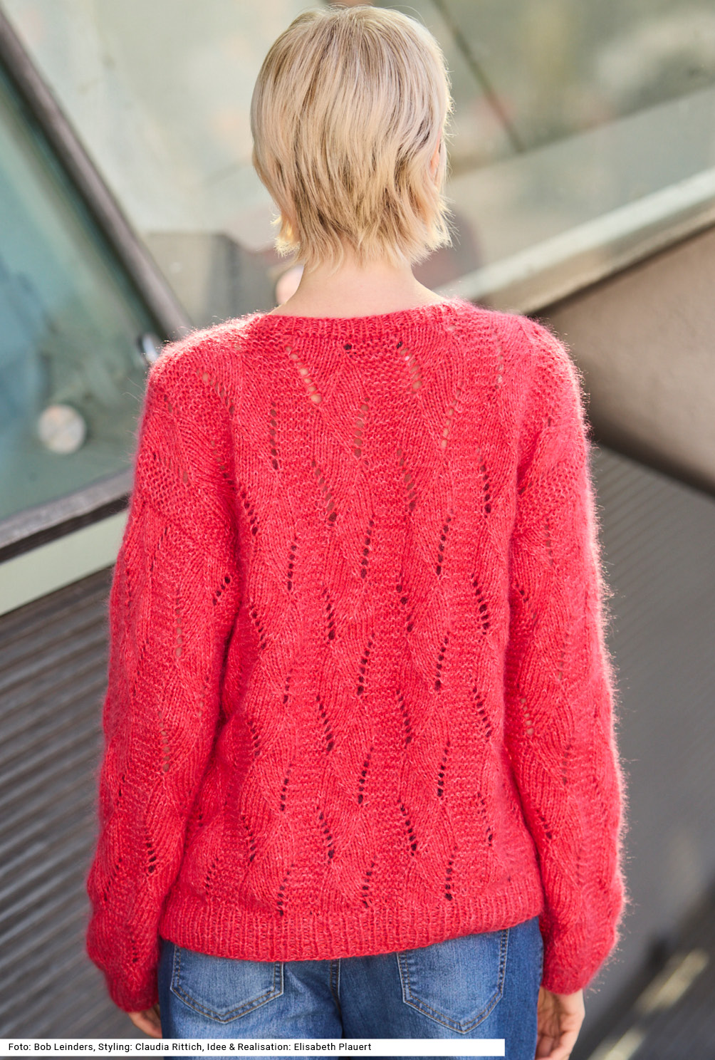 Modellansicht Bild 5: Pullover mit Ajourmuster