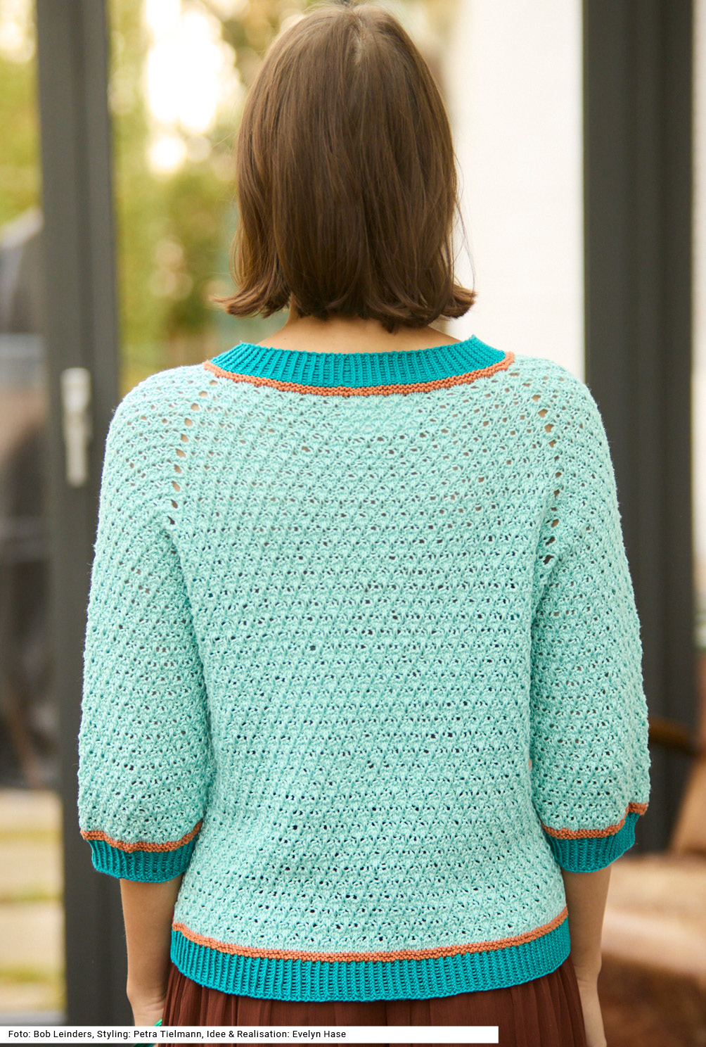Modellansicht Bild 5: Raglan-Pulli top-down