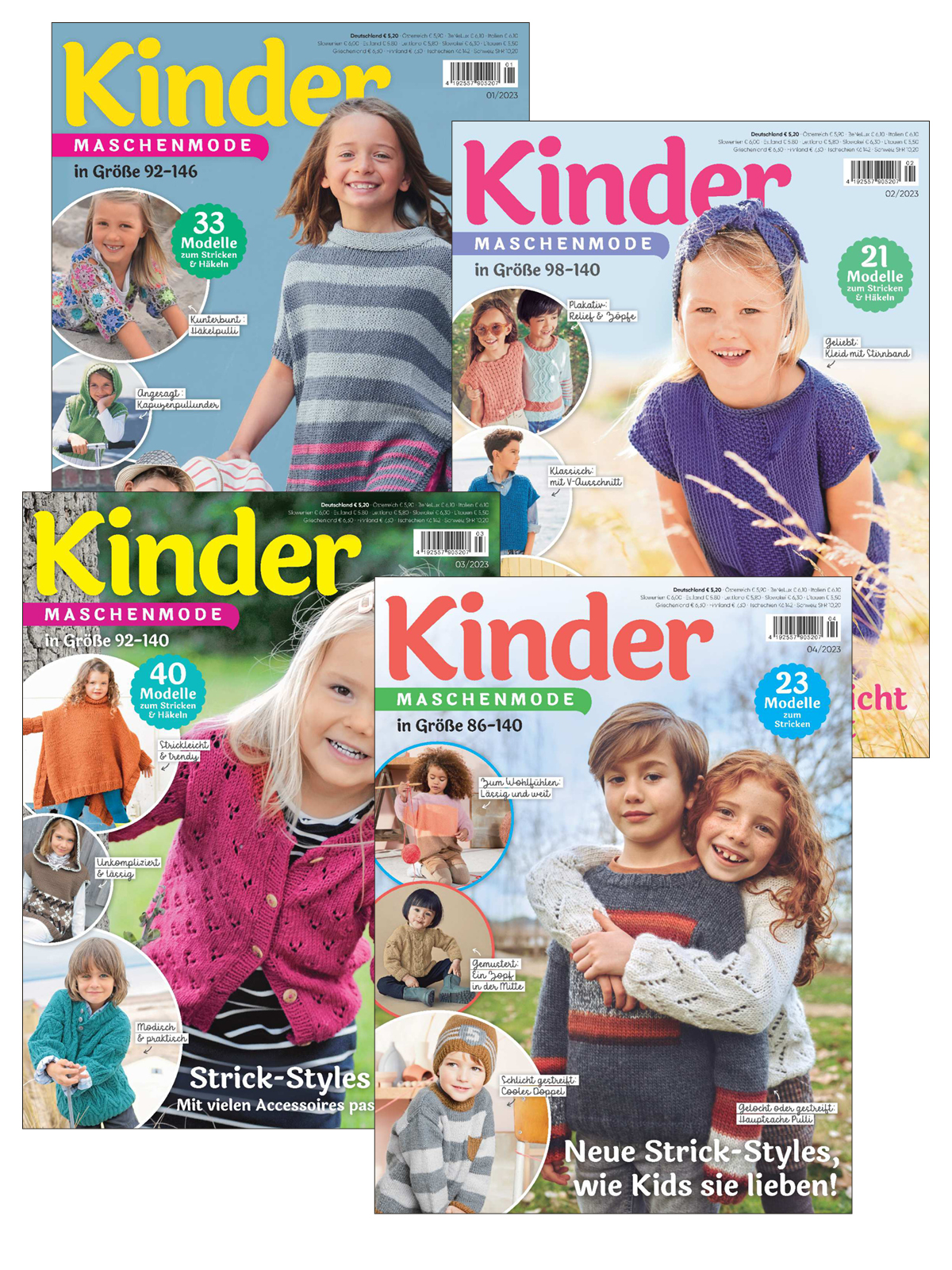 Magazin Produktbild: Kinder Maschenmode E-Paper-Archiv 2023-alle Ausgaben als E-Paper-Sparpaket