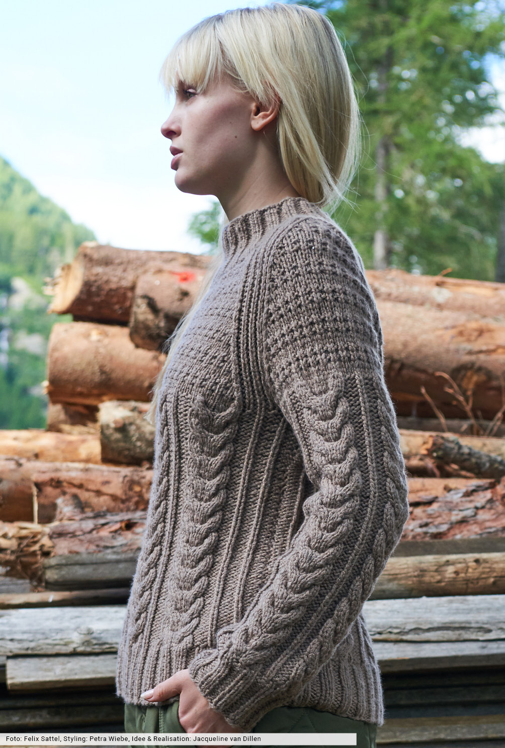 Modellansicht Bild 4: Raglanpulli im Mustermix