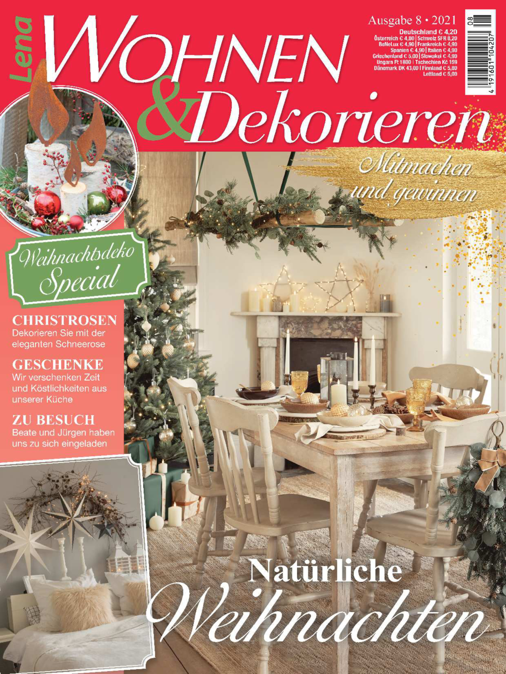 Magazin Produktbild: Lena Wohnen&Dekorieren Nr. 8/2021 - Natürliche Weihnachten