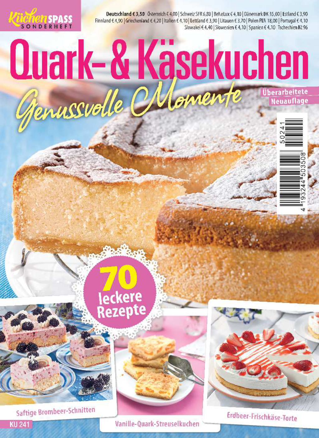 Küchenspaß Sonderheft KU 241 - Quark- und Käsekuchen Magazin Produktbild: Küchenspaß Sonderheft KU 241 - Quark- und Käsekuchen
