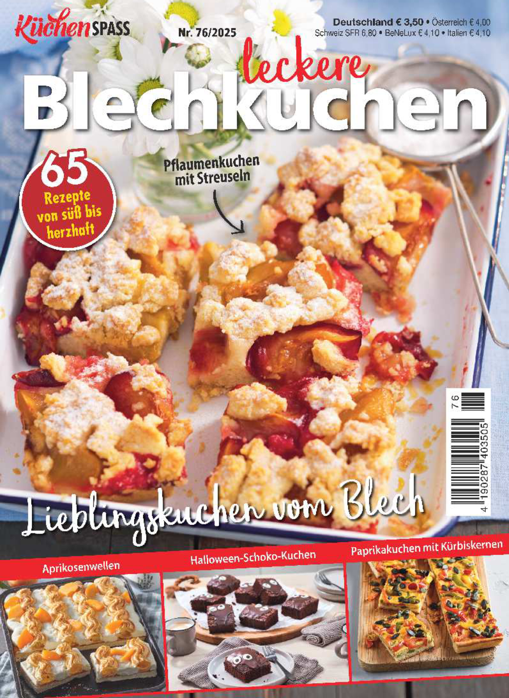 Magazin Produktbild: KüchenSPASS 76/2025 - Blechkuchen